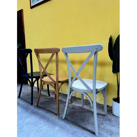 Bistro : Ghế Đơn Lưng Tựa X - Màu Xanh Đen